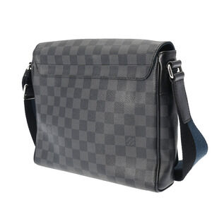 Louis Vuitton Canvas Graphite Black Shoulder Bag District NM Damier